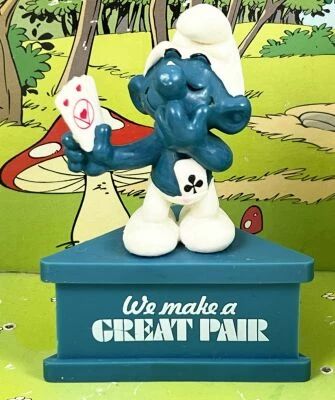The Smurfs - Schleich / Wallace Berrie Co. - 20056 Cards Payer Smurf (blue base)