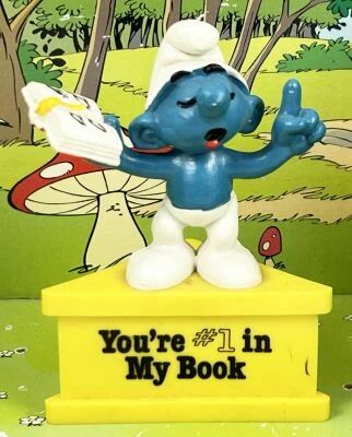 The Smurfs - Schleich / Wallace Berrie Co. - 20059 Teacher Smurf (yellow base)
