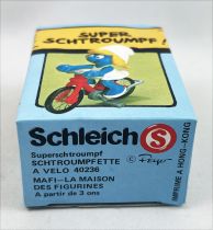 The Smurfs - Schleich (MAFI) - 40236 Smurfette with Bicycle (Mint in Box)