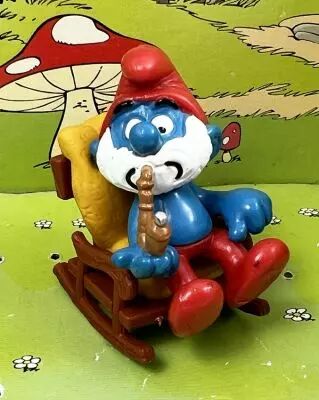 The Smurfs - Schleich (Quick promotional) - 40228 PaPa Smurf with rocking chair