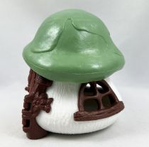The Smurfs - Schleich Little House (White) with Green Roof (loose)