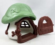 The Smurfs - Schleich Little House (White) with Green Roof (loose)