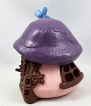 The Smurfs - Schleich Little Pink House with Purple Roof & Butterfly (loose)