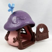 The Smurfs - Schleich Little Pink House with Purple Roof & Butterfly (loose)