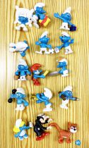 The Smurfs - Set of 15 Smurf mini-figures - Albert Heijn Exclusive (Holland)