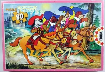 The Three Muskehounds - Educa 80 pieces jigsaw puzzle - The Return of Dogtanian