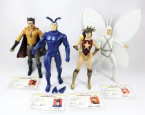 The Tick (2001 TV Series) - N2Toys - Set of 4 figures : Arthur, Batmanuel, Captain Liberty, I.P. Daley Tick