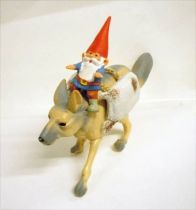 The world of David the Gnome - PVC Figure - David on the back of the snow fox