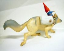 The world of David the Gnome - PVC Figure - David on the back of the snow fox