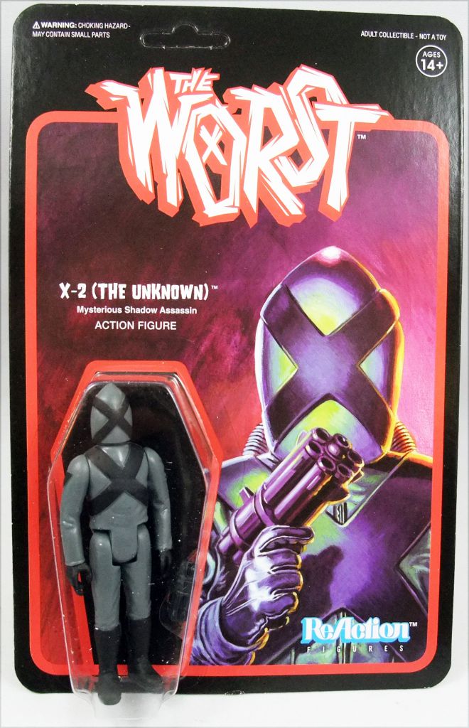 2019 Super7 The Worst Black/Grey X-2 THE UNKNOWN Mysterious Shadow Assassin MOC 