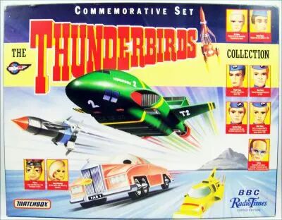 Thunderbirds -  Matchbox - Commemorative Set of 5 Diecast Vehicles (TB1, TB2, TB3, TB4 & FAB1)