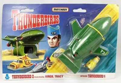 Thunderbirds - Matchbox - TB2 & TB4 V�hicules m�tal (Neufs sous Blister)