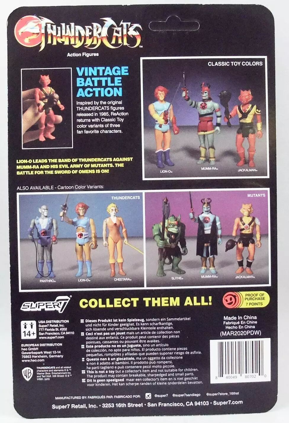 Super7 Thundercats Ultimates – Action Figure Jackalman – 18 Cm – Figura Super Articolata Con Accessori