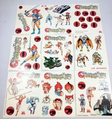 Thundercats (Cosmocats) - 9 Planches d\'autocollants (Compa�ia Americana de L�pices, Argentina)