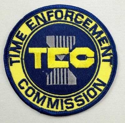 Timecop - Embroidered Patch (Time Enforcement Commission (TEC) Logo)