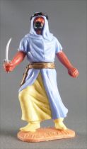 Timpo - Arabs - Footed - Light blue (knife) advancing legs (robe folding back) yellow trousers