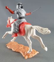 Timpo - Arabs - Mounted - Grey (variation) (scimitar) red trousers (black belt) white galloping (long) horse