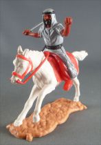 Timpo - Arabs - Mounted - Grey (variation) (scimitar) red trousers (black belt) white galloping (long) horse