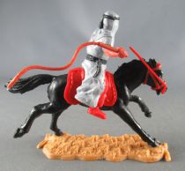 Timpo - Arabs - Mounted - Grey (variation) whip) red trousers (black belt) black galloping (long) horse