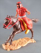 Timpo - Arabs - Mounted - Red (knife) yellow trousers (grey belt) brown galloping (long) horse