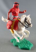 Timpo - Arabs - Mounted - Red (knife) yellow trousers (grey belt) white galloping (bunched) horse