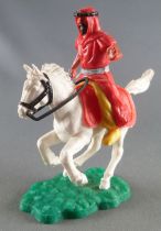 Timpo - Arabs - Mounted - Red (knife) yellow trousers (grey belt) white galloping (bunched) horse
