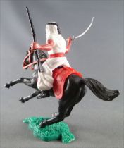 Timpo - Arabs - Mounted - White (scimetar & rifle) black trousers (red belt) blackgalloping (short) horse