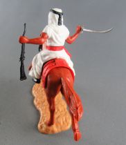 Timpo - Arabs - Mounted - White (scimetar & rifle) black trousers (red belt) Brown galloping (long) horse