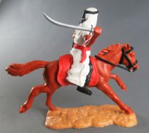 Timpo - Arabs - Mounted - White (scimetar & rifle) black trousers (red belt) Brown galloping (long) horse