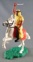 Timpo - Arabs - Mounted - Yellow (scimetar) black trousers (red belt) white rearing up horse