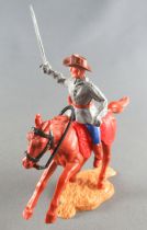 Timpo - Confederate 1st séries - Mounted Officer (sabre) Brown galloping Horse