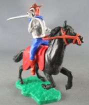 Timpo - Confederate 1st séries - Mounted Right Arm Raised (sabre) Black Rearing up Horse