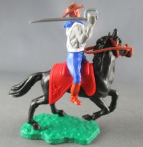 Timpo - Confederate 1st séries - Mounted Right Arm Raised (sabre) Black Rearing up Horse