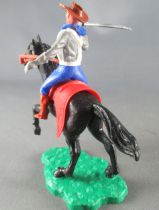 Timpo - Confederate 1st séries - Mounted Right Arm Raised (sabre) Black Rearing up Horse