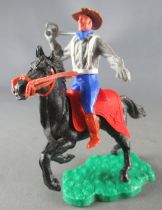 Timpo - Confederate 1st séries - Mounted Right Arm Raised (sabre) Black Rearing up Horse