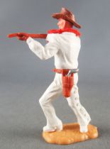 Timpo - Cow-Boys - 3rd Series - Footed Firing Winchester White Shirt White leaning to right legs