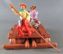 Timpo - Cow Boys - Cowboy traders on raft (ref 1016) 1