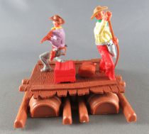 Timpo - Cow Boys - Cowboy traders on raft (ref 1016) 1