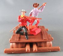 Timpo - Cow Boys - Cowboy traders on raft (ref 1016) 2