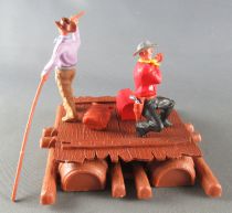 Timpo - Cow Boys - Cowboy traders on raft (ref 1016) 3