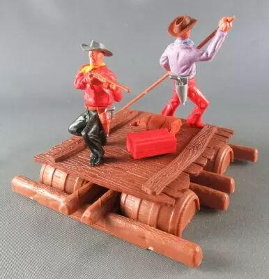 Timpo - Cow Boys - Cowboys sur radeau (r�f 1016) 2