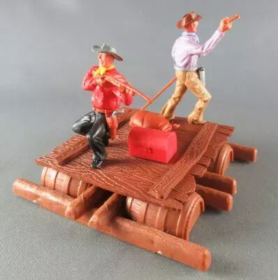Timpo - Cow Boys - Cowboys sur radeau (r�f 1016) 3