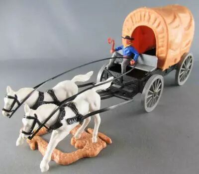 Timpo - Cow-Boys - V�hicule Chariot Chuckwagon sans Boite (r�f 273)