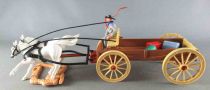 Timpo - Cow-Boys - Véhicule Chariot Ravitaillement Buckboard sans Boite (réf 272)
