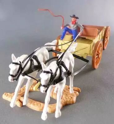 Timpo - Cow-Boys - V�hicule Chariot Ravitaillement Buckboard sans Boite 2 (r�f 272)