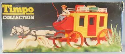 Timpo - Cow-Boys - V�hicule Diligence 2 Chevaux Blancs Neuf Boite (r�f 270)