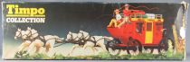 Timpo - Cow-Boys - Wild West Vehicles Series Overland StageCoach 4 White Horses Near Mint in Box (ref 444) 1