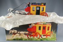 Timpo - Cow-Boys - Wild West Vehicles Series Stage Coach 2 White Horses Mint in Box (ref 270) 1