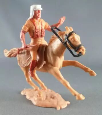 Timpo - Foreign Legion - Mounted left arm raised (rifle) light brown galloping (short) horse