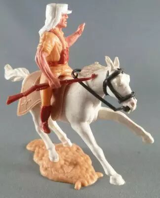 Timpo - Foreign Legion - Mounted left arm raised (rifle) white galloping (short) horse